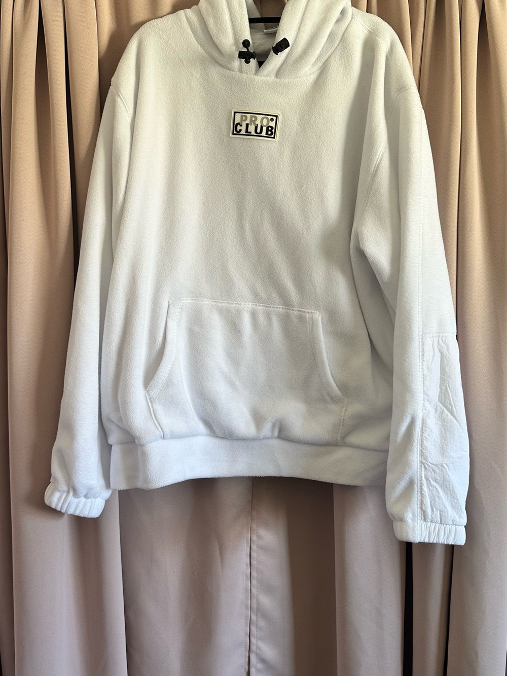 Pro Club White Fleece Hoodie - Classic Pullover